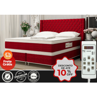 Colchão Plus Confort Golden 35cm Magnético com Massagem e Infravermelho